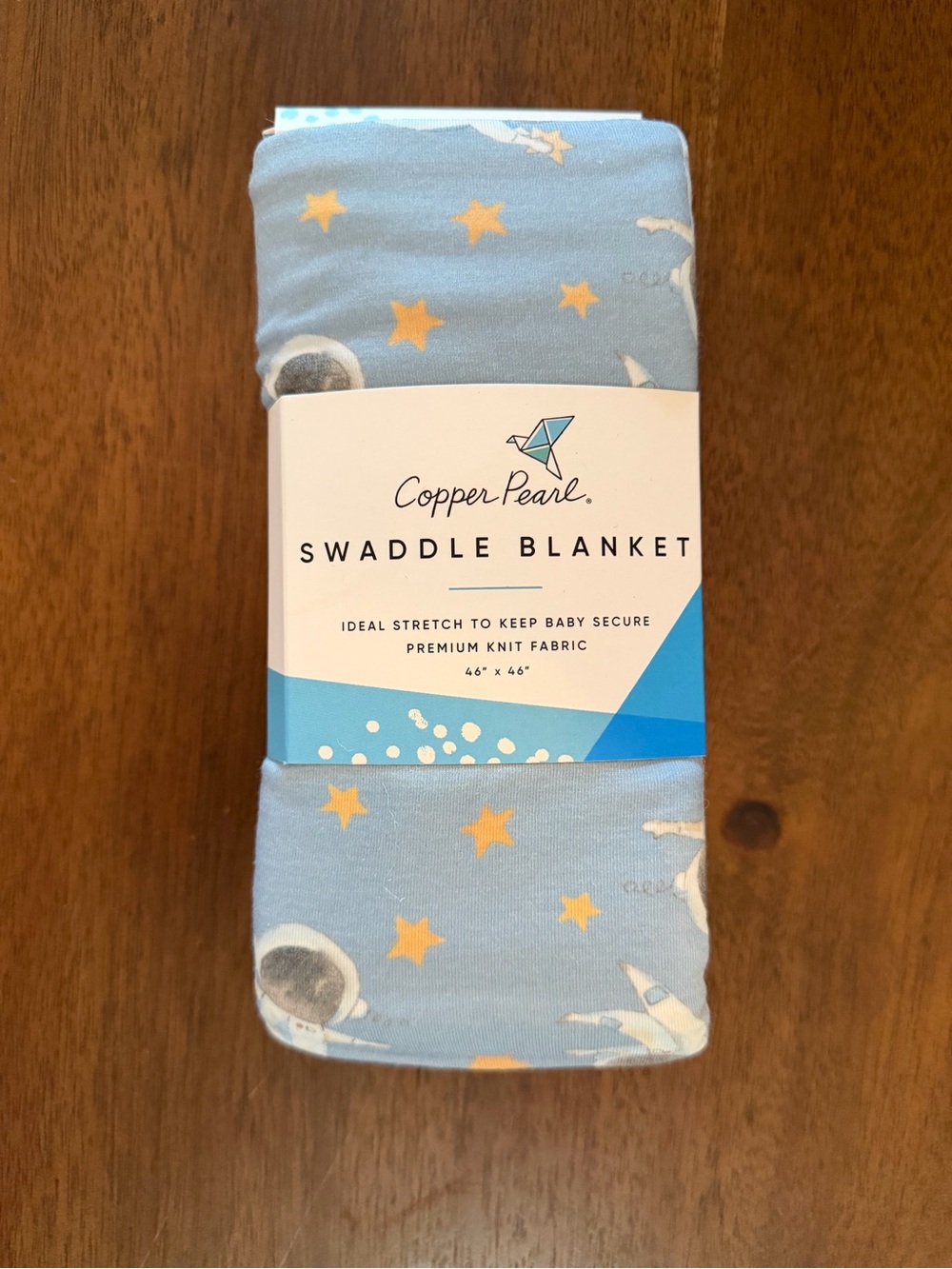 Blue Star Astronaut Baby Swaddle Blanket - Soft Newborn Wrap
